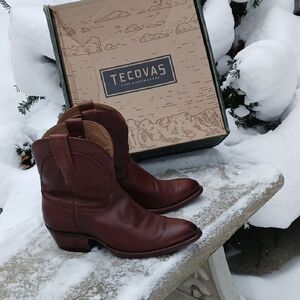 Tecovas  The PENNY Brown Leather Cowboy Boots Sz 9.5
